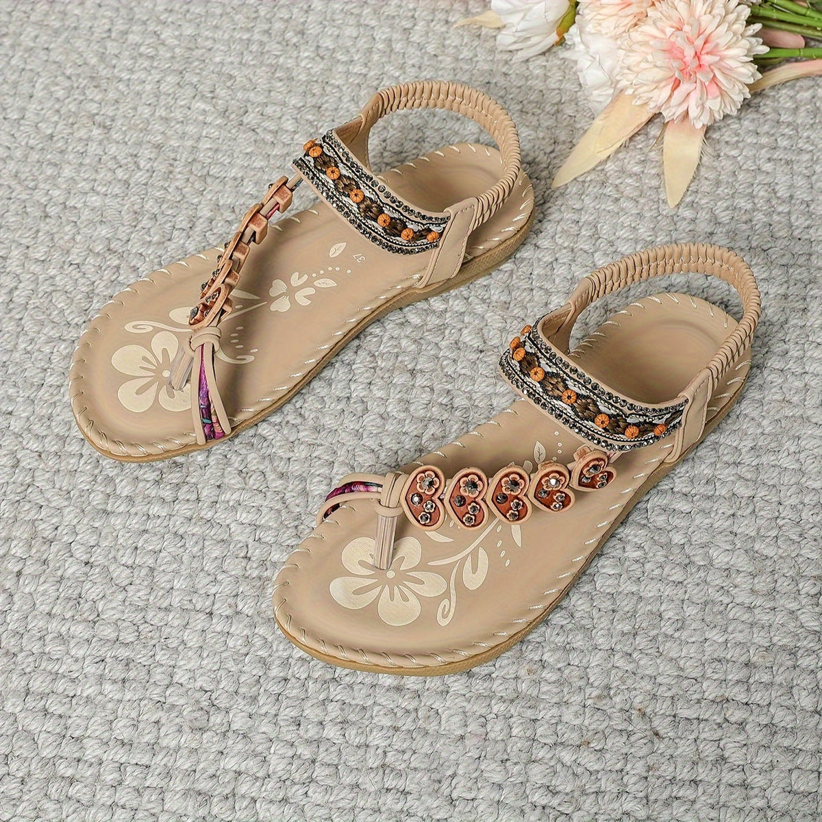 Women’s Open-Toe Toe Post Flat Sandals