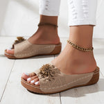 Women’s Open Toe Wedge Slide Sandals
