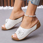 Women’s Open Toe Wedge Slide Sandals