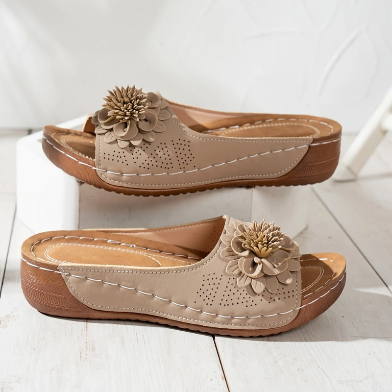 Women’s Open Toe Wedge Slide Sandals