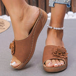 Women’s Open Toe Wedge Slide Sandals