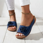 Women’s Open Toe Wedge Slide Sandals