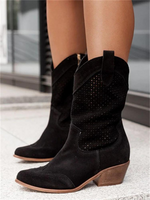 Women’s Perforated Western Mid-Calf Boots