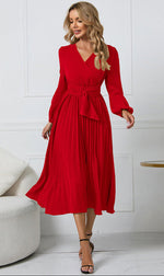 Women’s Pleated Midi Cocktail Dress