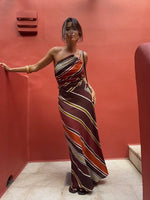 Women’s Printed Halter Maxi Wedding Guest Dress