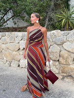 Women’s Printed Halter Maxi Wedding Guest Dress