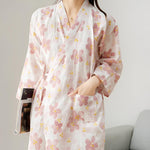 Women’s Printed Long Sleeve Wrap Kimono Robe