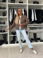 Women’s Quilted Zip Front Bomber Jacket