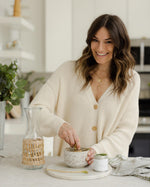 Women’s Ribbed Button Front Cardigan