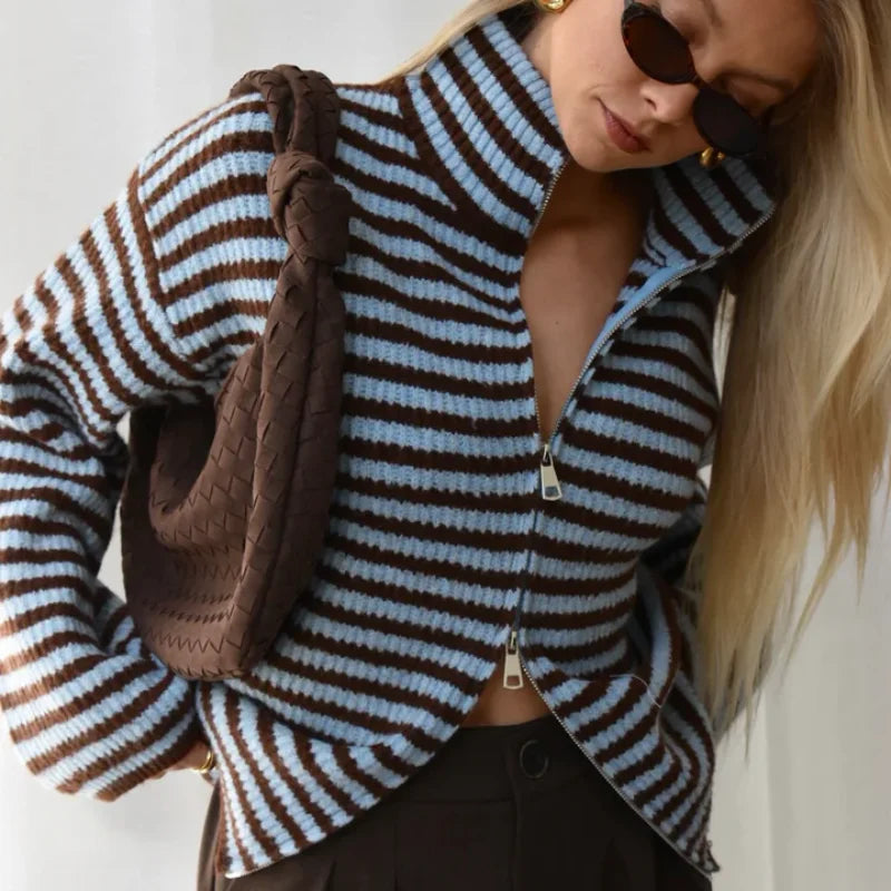 Women’s Ribbed Full Zip Cardigan