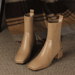 Women’s Ribbed Knit Sock Block Heel Ankle Boots