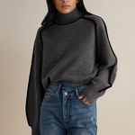 Women’s Ribbed Turtleneck Long Sleeve Knit Sweater