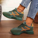 Women's Rounded Toe Lace Up Sneakers