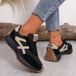 Women's Rounded Toe Lace Up Sneakers