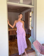 Women’s Ruffle Halter Maxi Wedding Guest Dress