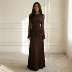 Women's Ruffle-Trim Flare-Sleeve Maxi Dress