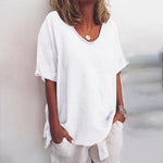 Women's Short Sleeves Loose Blouse