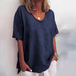 Women's Short Sleeves Loose Blouse