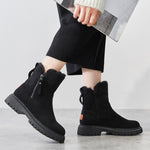 Women’s Side Zip Flat Ankle Boots