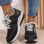 Women’s Side Zipper Lace Up Platform Sneakers