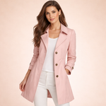 Women's Single Breasted Button-Front Trench Coat