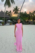 Women's Sleeveless Maxi Beach Wedding Guest Dress