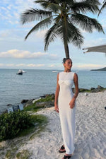 Women's Sleeveless Maxi Beach Wedding Guest Dress