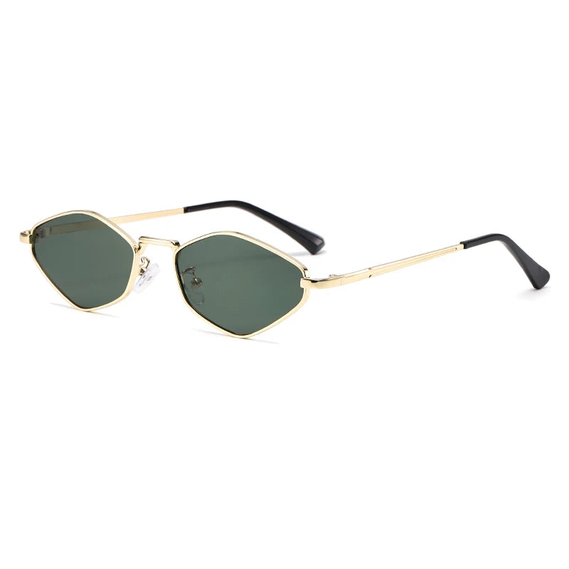 Women’s Slim Angular Oval Frame Sunglasses