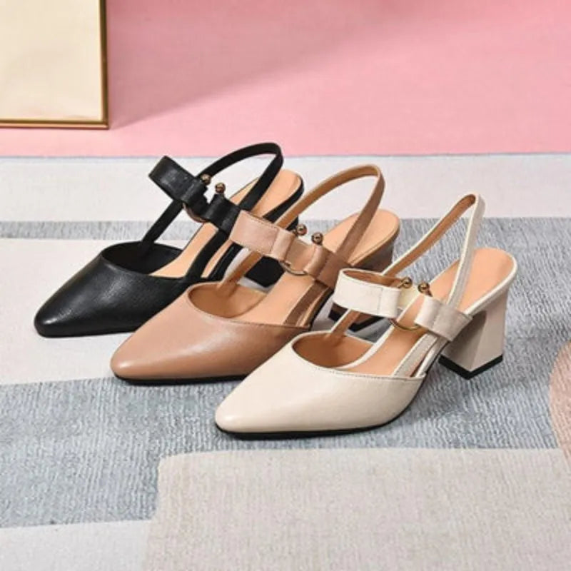 Women's Slingback Strap Pointed Toe Heels