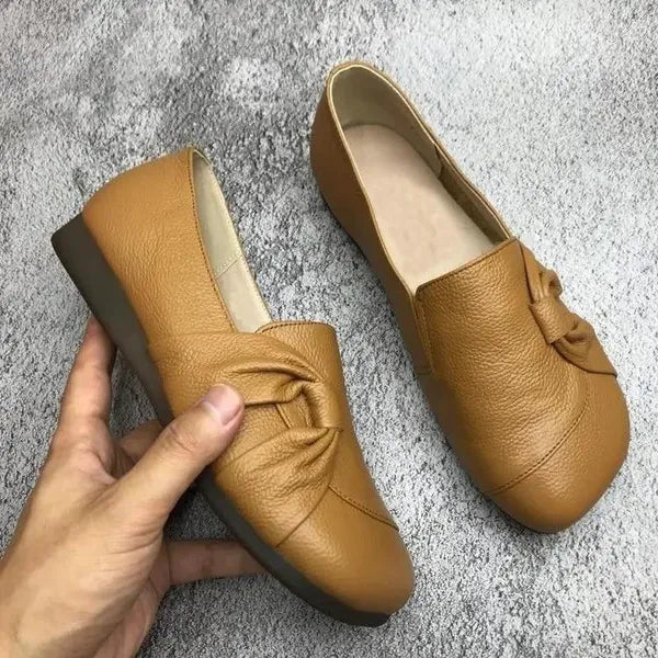Women’s Slip On Knot Detail Round Toe Flat Shoes