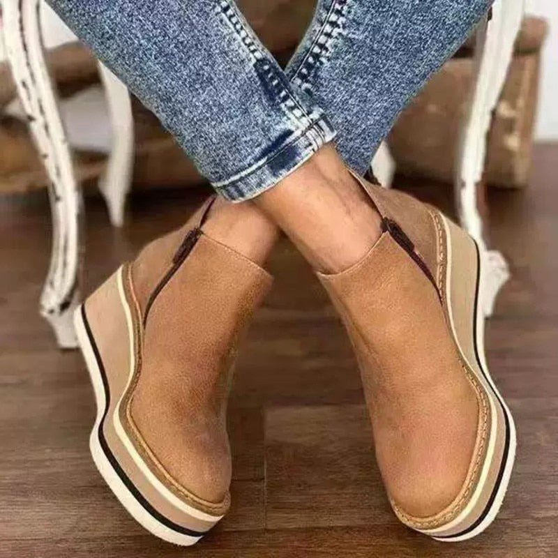Women’s Slip-On Platform Ankle Boots