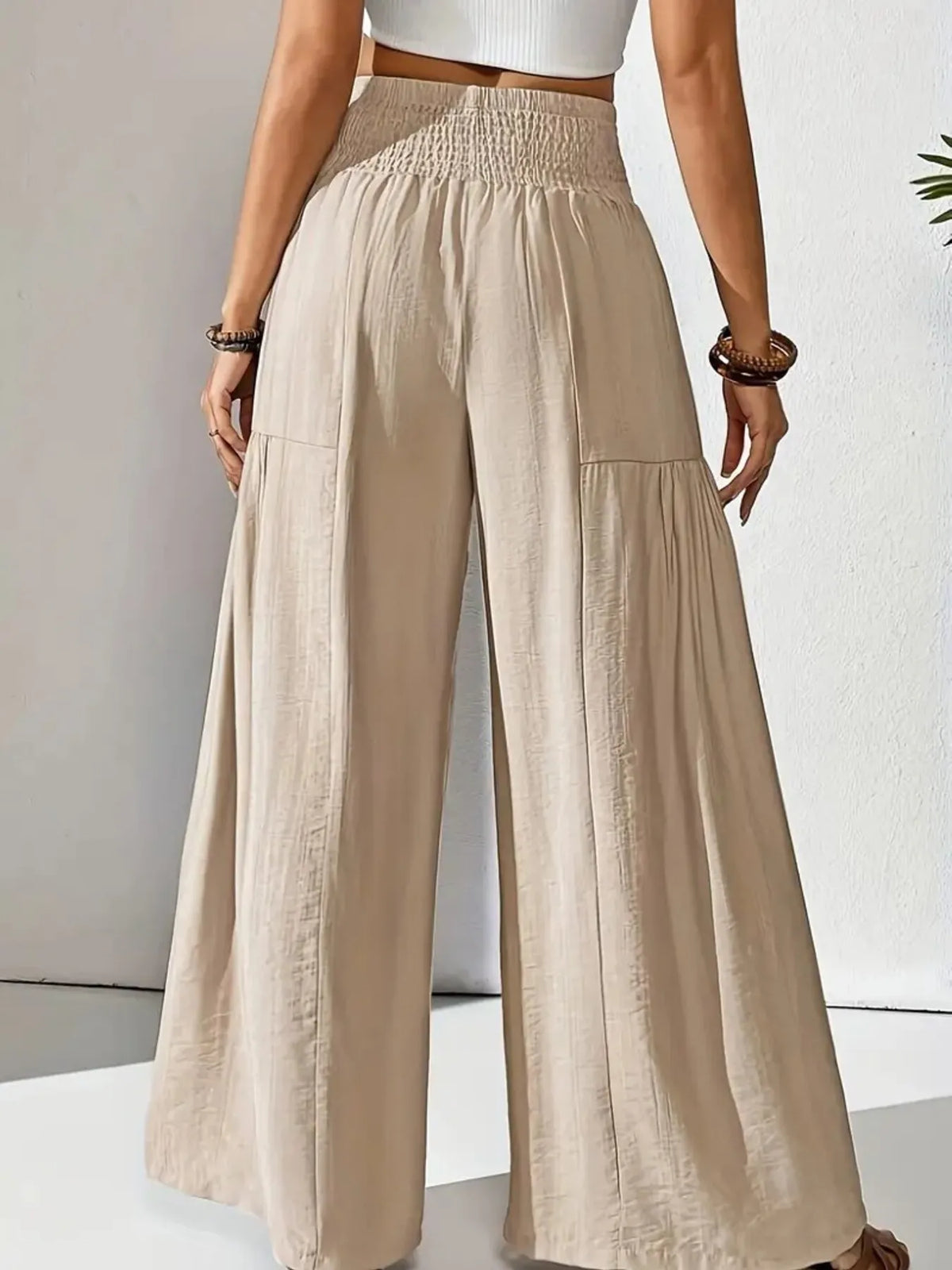Women’s Smocked Waist Wide Leg Lounge Pants