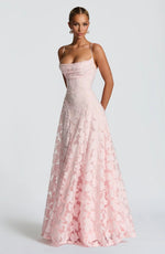 Women’s Spaghetti Strap Cowl Neck Maxi Wedding Guest Dress