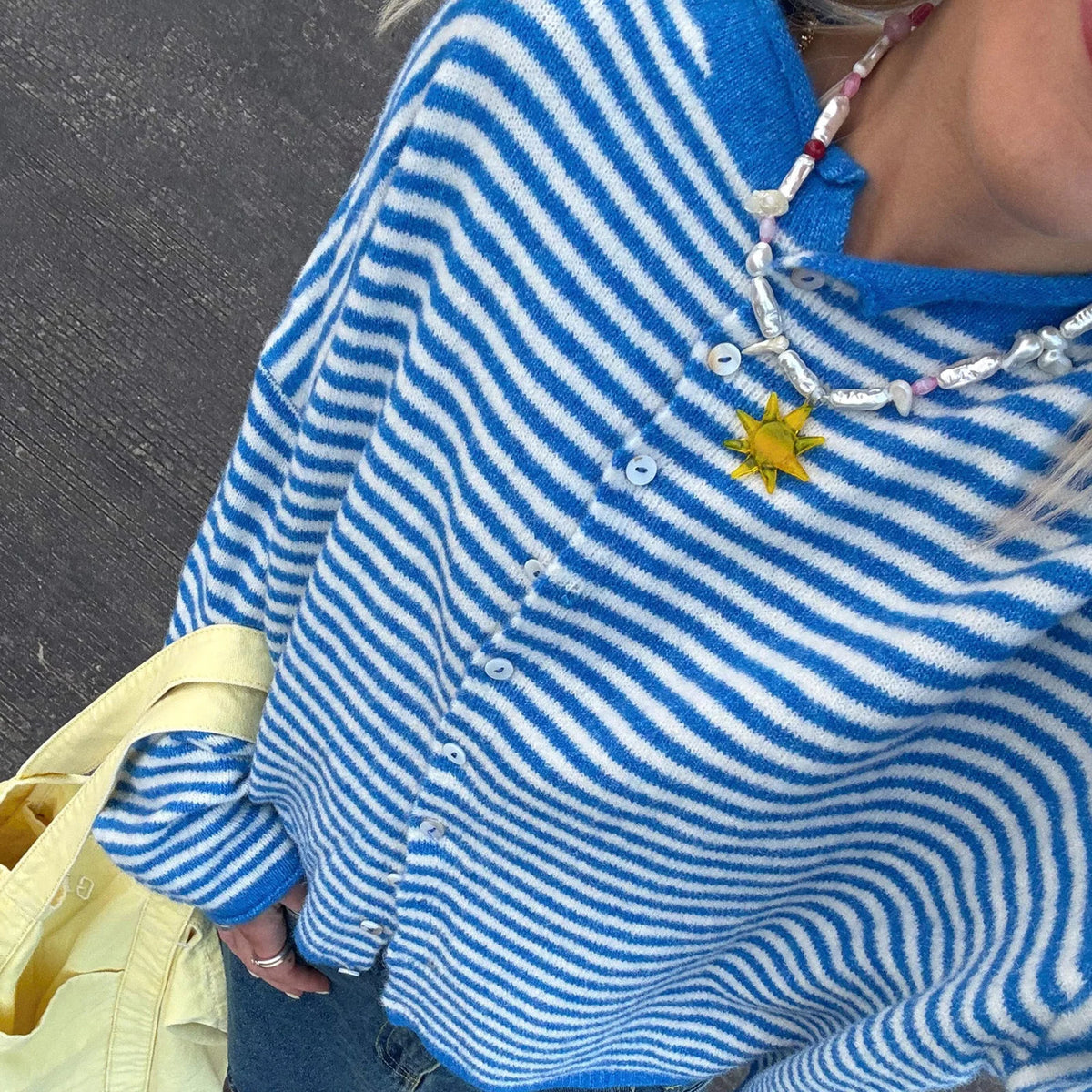 Women’s Striped Button Front Cardigan