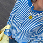 Women’s Striped Button Front Cardigan