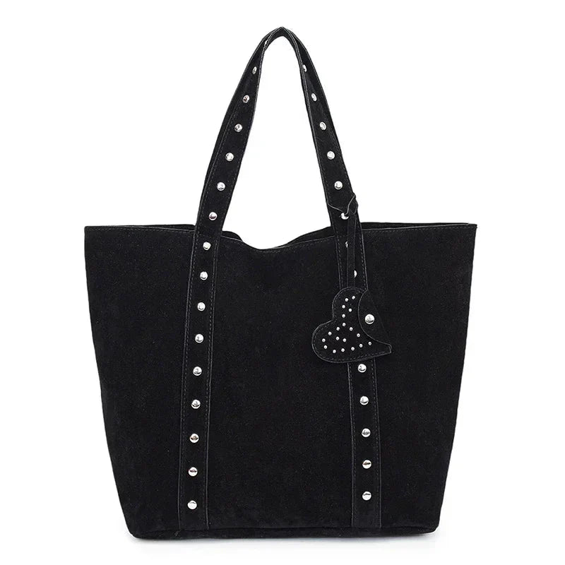 Women’s Stud Detail Shoulder Tote Bag
