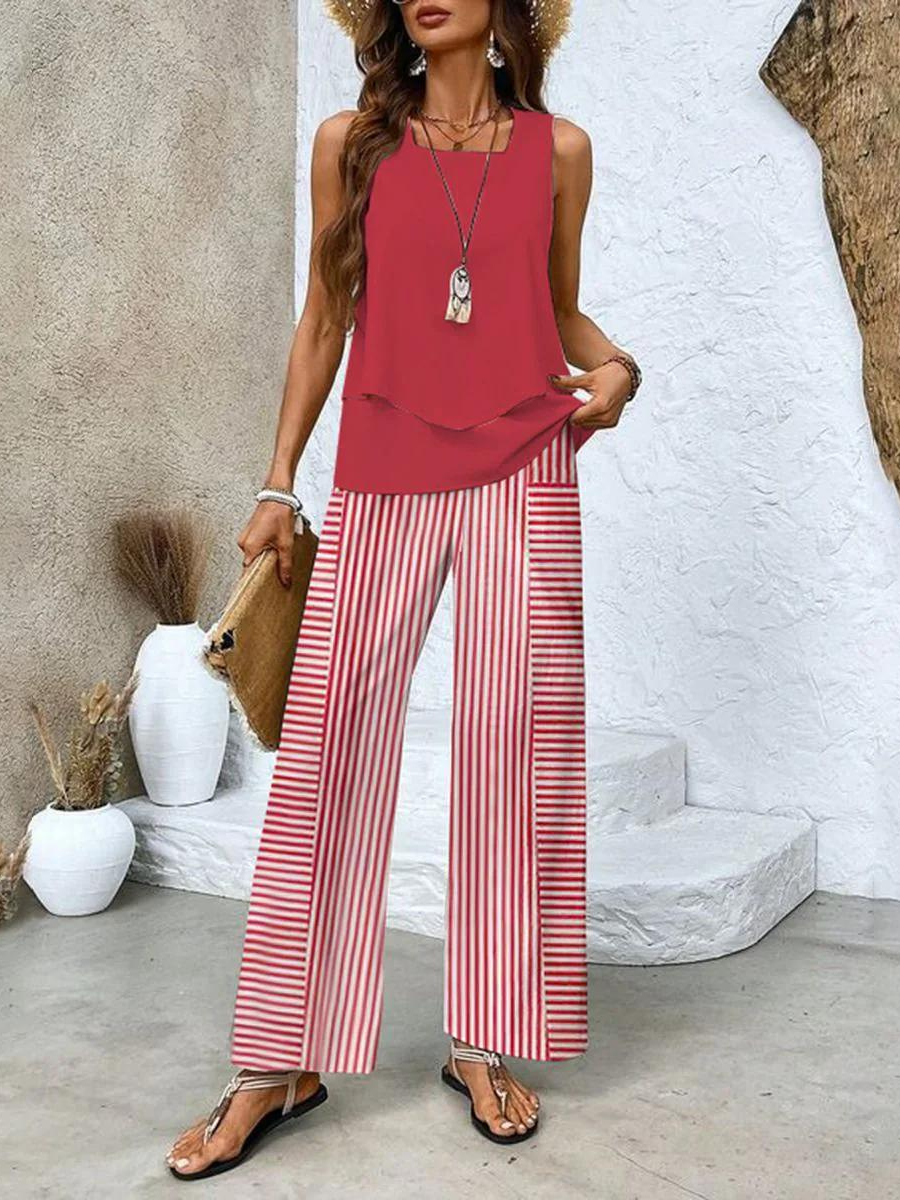 Women’s Tank Top & Wide Leg Pants 2 Piece Set