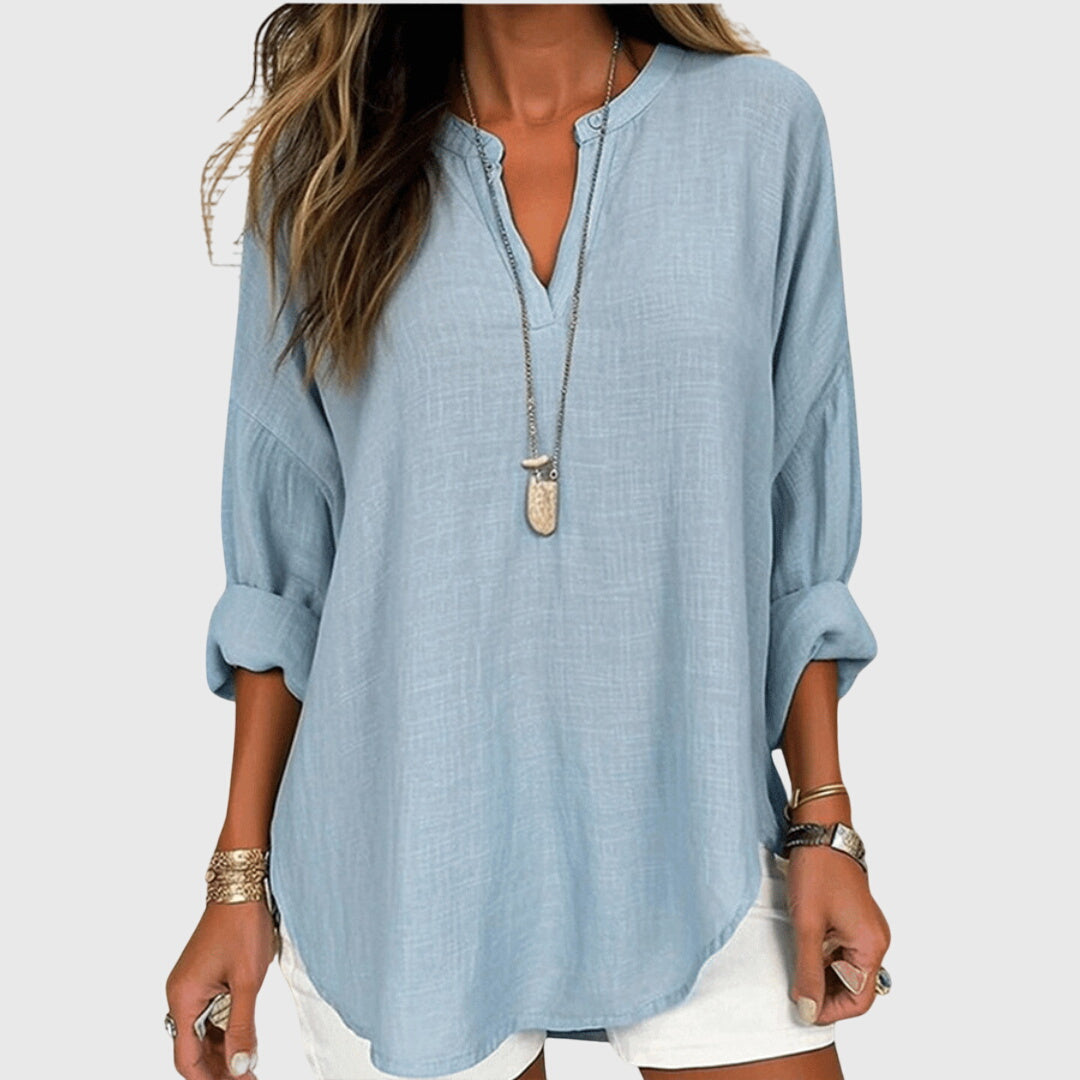 Women's Three Quarter Sleeve V-Neck Shirt