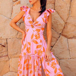 Women’s Tiered Floral Ruffle Maxi Summer Dress