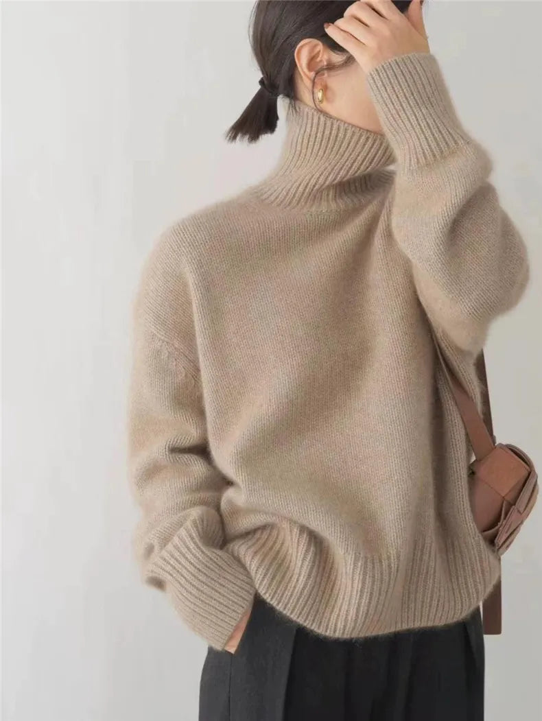 Women’s Turtleneck Long Sleeve Knit Sweater