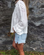 Women’s V-Neck Long Sleeve Lace Blouse