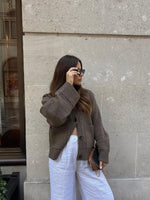 Women’s V-Neck Oversized Button Cardigan