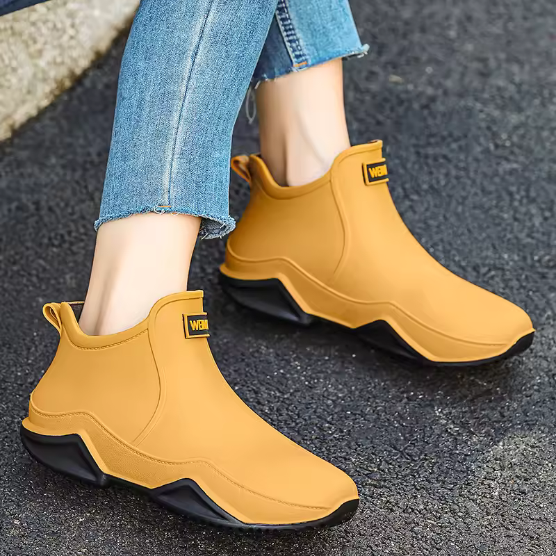 Women’s Waterproof Slip-On Rain Ankle Boots