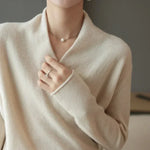 Women’s Wrap Front V-Neck Long Sleeve Sweater