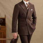 Men’s Double Breasted Peak Lapel Two Piece Formal Suit