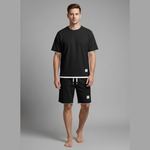 Men’s Short Sleeve T Shirt and Drawstring Shorts 2 Piece Lounge Set