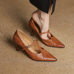 Women’s T-Strap Kitten Heel Pumps