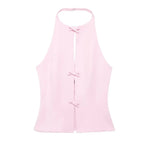 Women’s Halter Neck Cut-Out Sleeveless Top