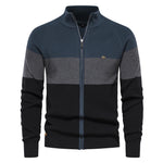 Men’s Color Block Full Zip Knit Cardigan