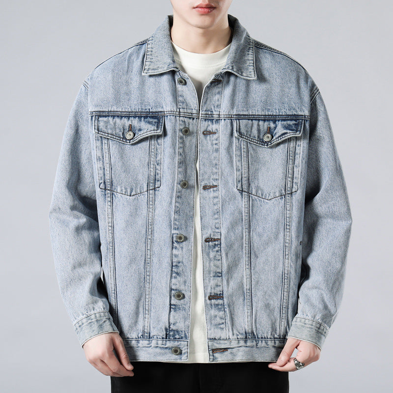 Men’s Button Front Chest Pocket Denim Jacket